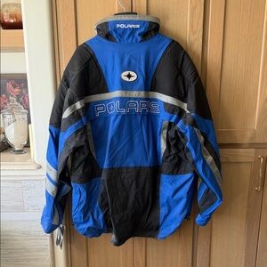 Polaris Men's snow machine or motorcycle Performance Jacket in Blue and Black